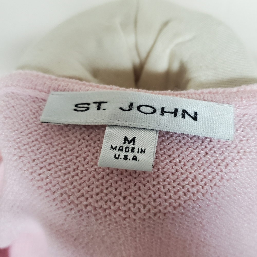 St. John Collection 3pc. Pink Tweed Jacket Suit - Picture 8 of 16